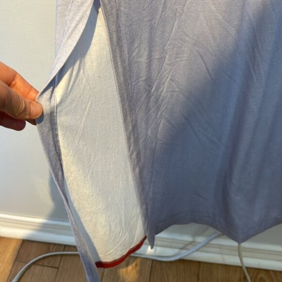 Nicole Miller Artelier Empire Maxi dress Orange Blue Racerback Stretch Women M - Picture 11 of 12